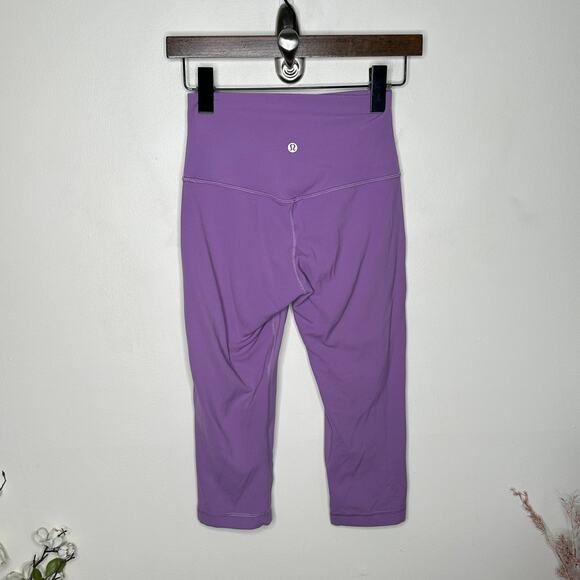 LULULEMON Align High-Rise Crop 17" Wisteria Purple Sz 4 {P22} - Picture 4 of 6